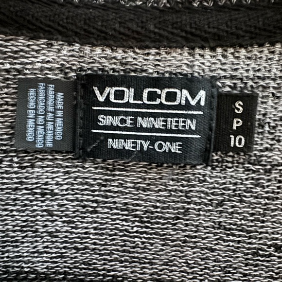 NWT-VOLCOM Gray Striped Lightweight Open Cardigan; Sz Small **Smoke Free Home** - Picture 7 of 8